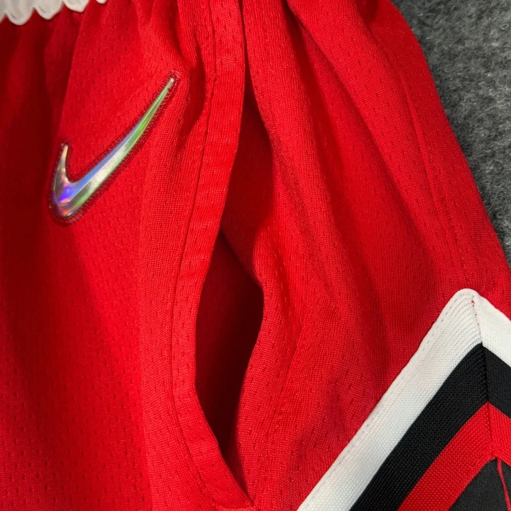 Nike Chicago Bulls NBA 75th Anniversary Shorts Mens Small Red Dri-FIT Engineered